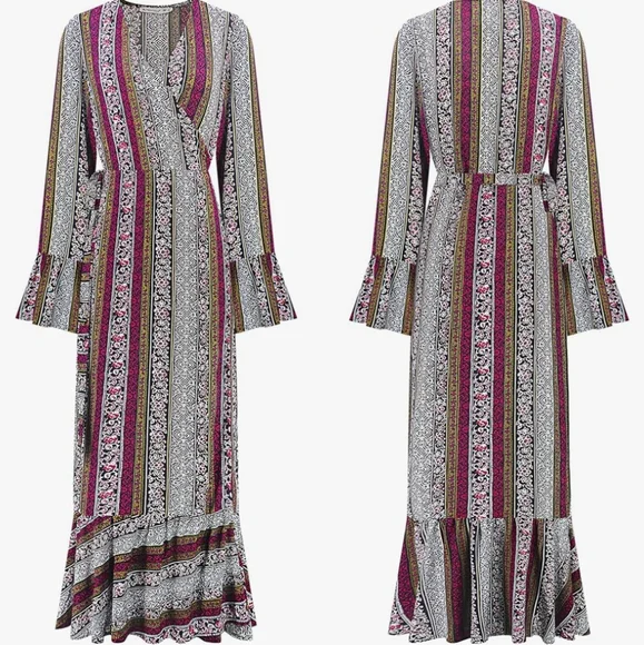 Bohemian Multicolor Maxi Dress - Picture 2 of 16